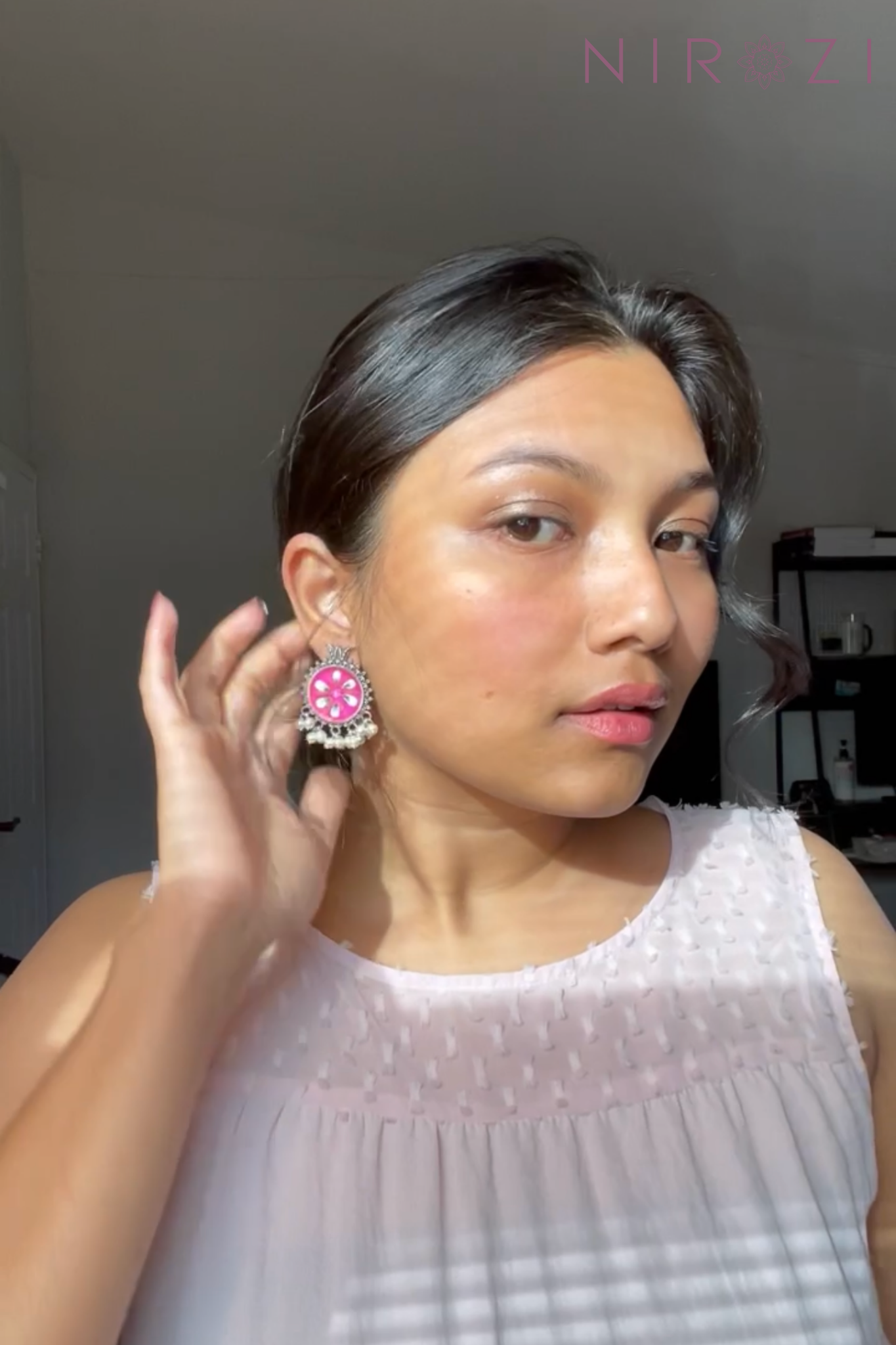 Aheli - Hand painted stud earrings